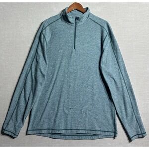 Lululemon Surge Warm 1/4 Zip Pullover Heathered Green Men's Size L Large Comfort
